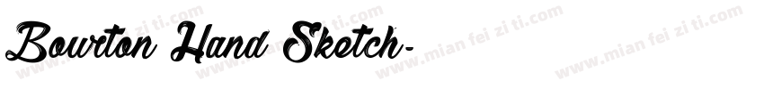 Bourton Hand Sketch字体转换